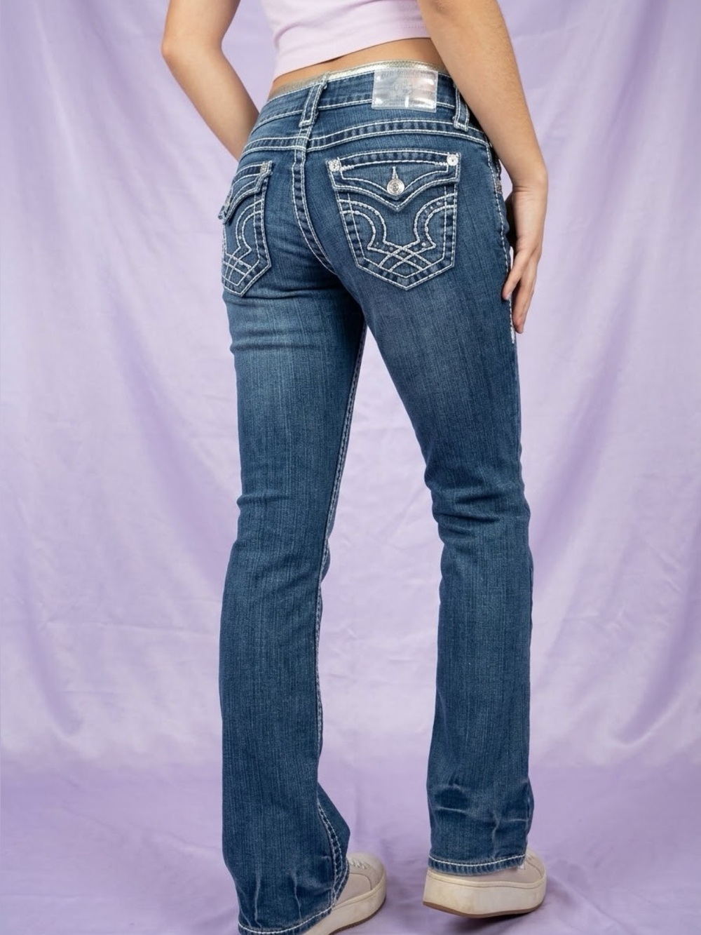 9/34” vintage y2k LA Idol low/mid rise bootcut med wash jeans bratzcore 2000’s